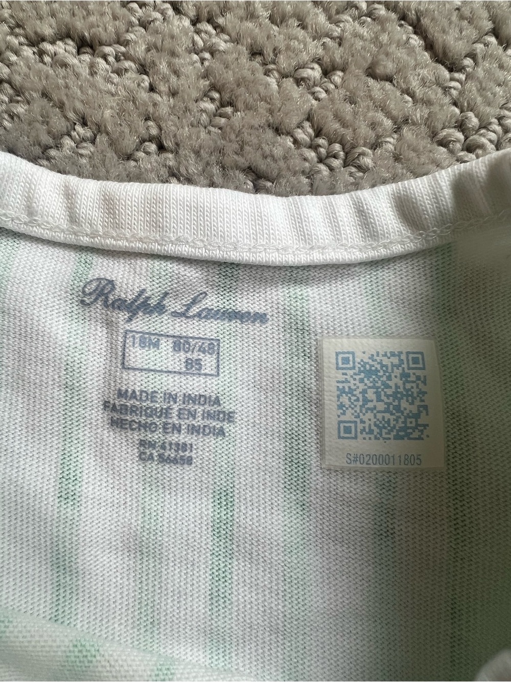 Polo Ralph Lauren Baby Boys Striped Jersey Tee & Short Set Size 18 Months - Picture 5 of 5